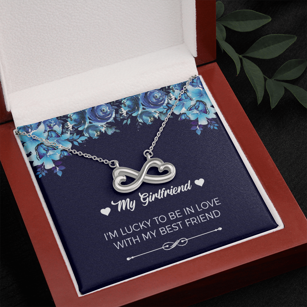 Girlfriend Gift Ideas For Her, Romantic Heart-shaped Infinity Necklace Jewelry for Women, Cute Anniversary / Valentines Day / Birthday Present