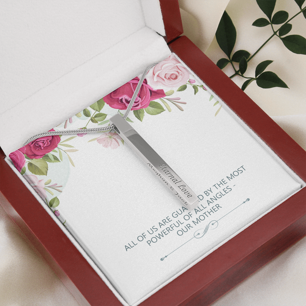 Guarded By Our Mother, Modern Bar Necklace