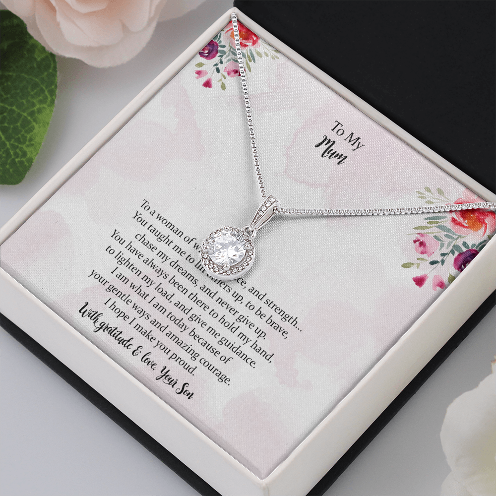 To My Mum, To A Woman Of Wisdom, Eternal Hope Necklace For Mom