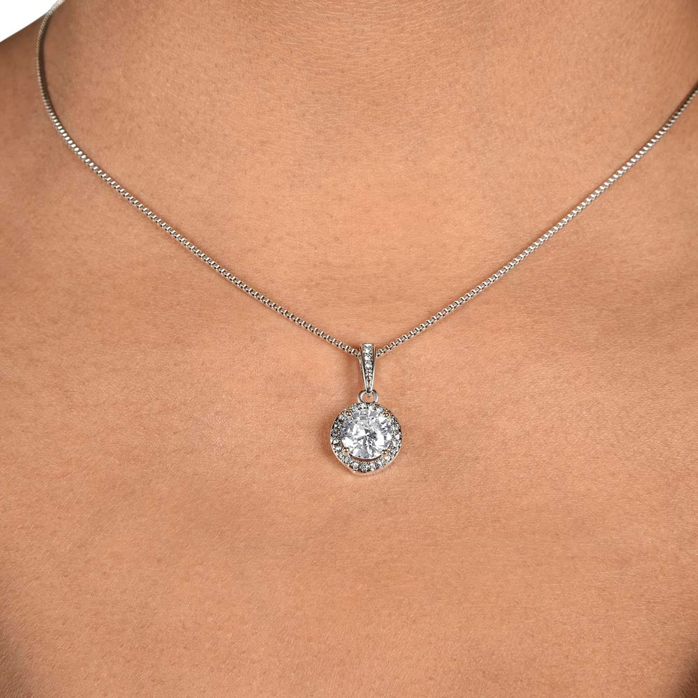 To My Bonus Daughter Eternal Hope Necklace,Step Daughter Gift from Stepmom Stepdad,Jewelry Gift for Daughter on Birthday, Christmas, Graduation with Message Card