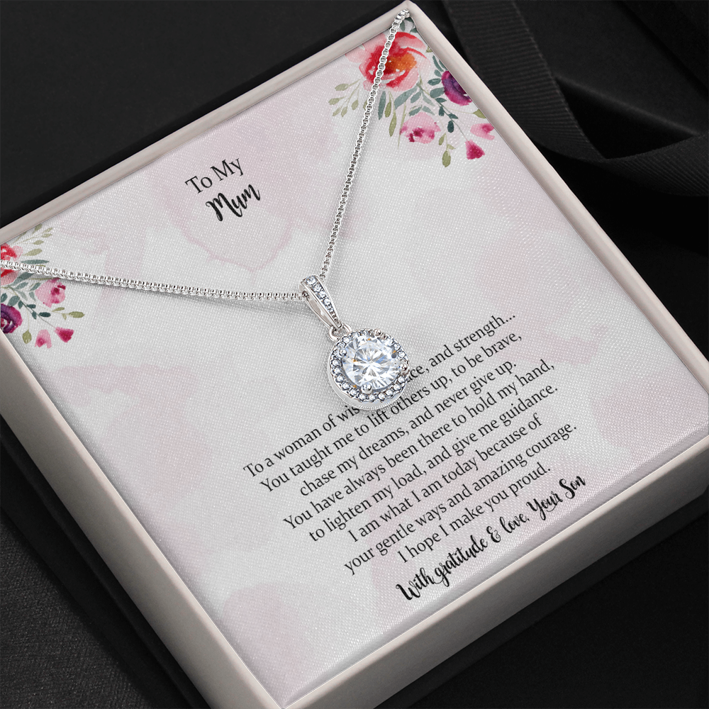 To My Mum, To A Woman Of Wisdom, Eternal Hope Necklace For Mom