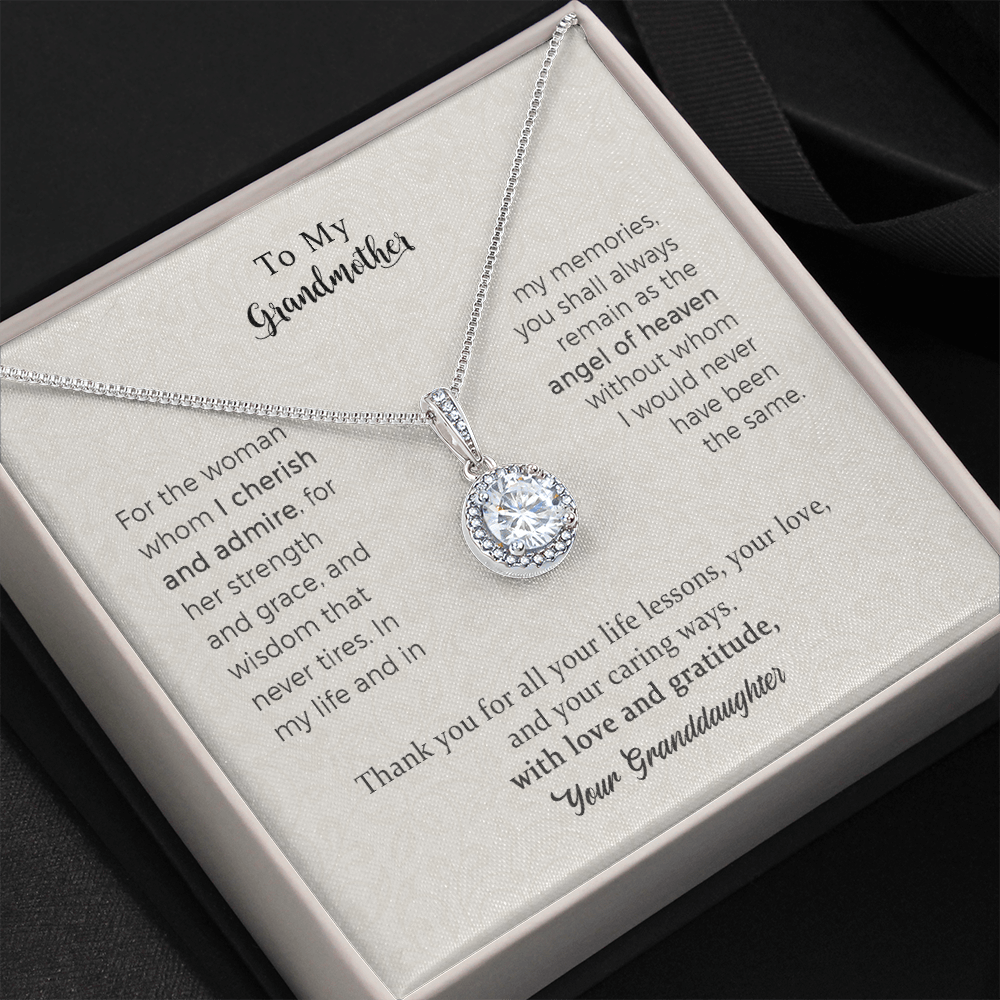 To my Darling Grandmother, Thank you for all Eternal Hope Necklace For Grandmother From Grandchild, Mom Necklaces For Women, Birthday Gift Ideas, Mother's Day Jewelry For Her