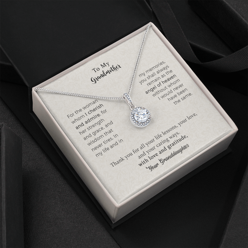 To my Darling Grandmother, Thank you for all Eternal Hope Necklace For Grandmother From Grandchild, Mom Necklaces For Women, Birthday Gift Ideas, Mother's Day Jewelry For Her