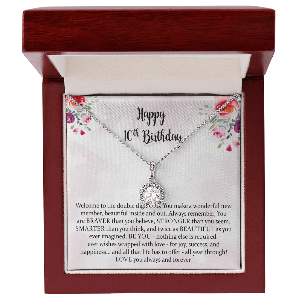 10th Birthday Eternal Hope Necklace Girl, 10th Birthday Necklace Gift For Girl, 10 Year Old Birthday Gift, 10th Birthday Gift Ideas