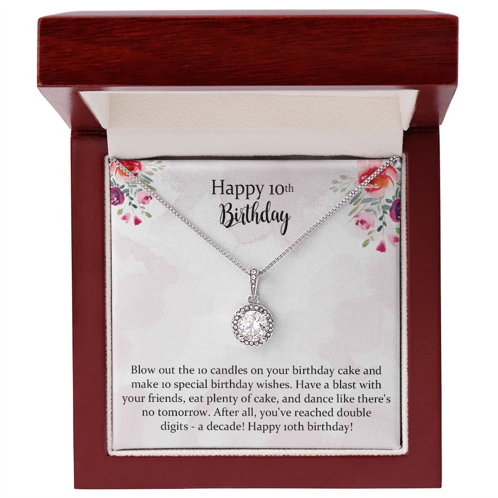 10th Birthday Eternal Hope Necklace Gift for Girls,Niece Birthday Gift