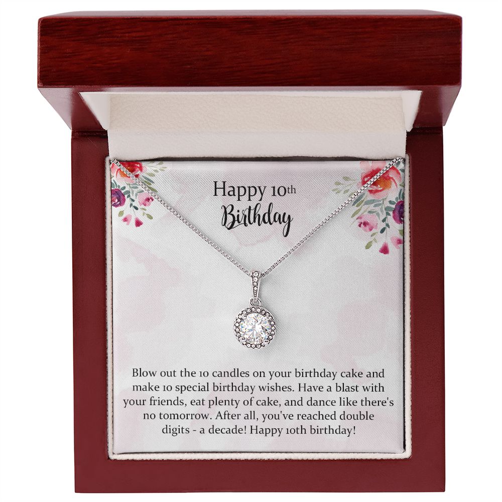 10th Birthday Eternal Hope Necklace Gift for Girls，Niece Birthday Gift