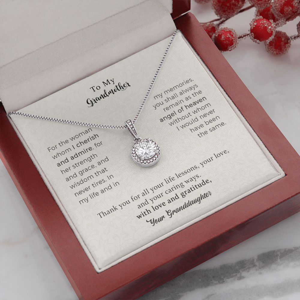 To my Darling Grandmother, Thank you for all Eternal Hope Necklace For Grandmother From Grandchild, Mom Necklaces For Women, Birthday Gift Ideas, Mother's Day Jewelry For Her