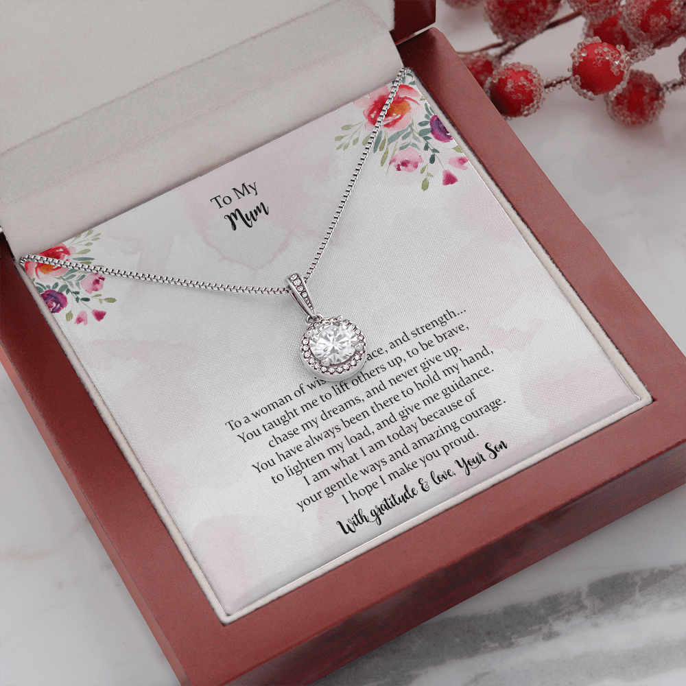 To My Mum, To A Woman Of Wisdom, Eternal Hope Necklace For Mom