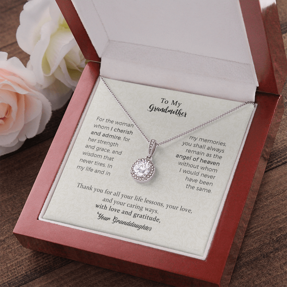 To my Darling Grandmother, Thank you for all Eternal Hope Necklace For Grandmother From Grandchild, Mom Necklaces For Women, Birthday Gift Ideas, Mother's Day Jewelry For Her