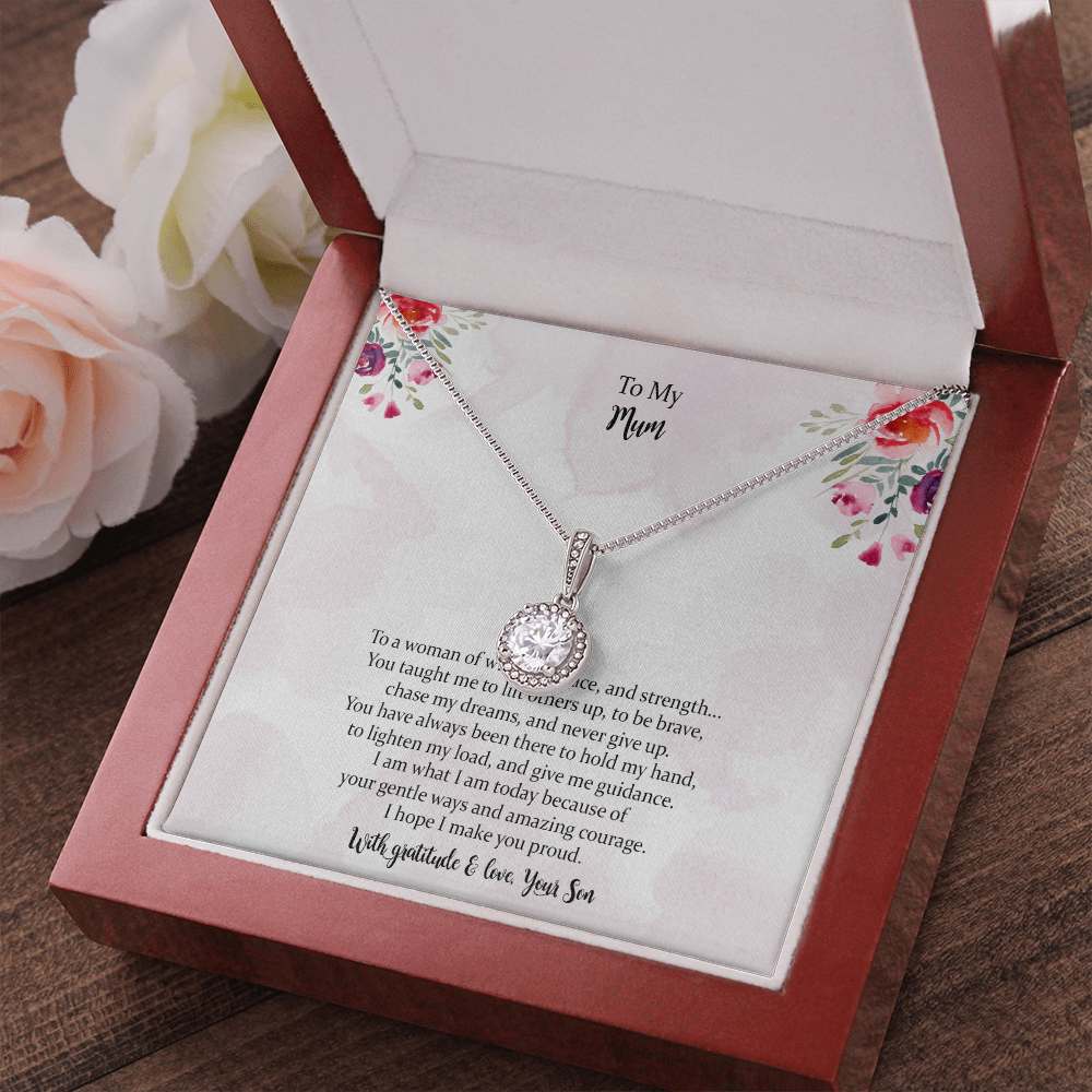 To My Mum, To A Woman Of Wisdom, Eternal Hope Necklace For Mom