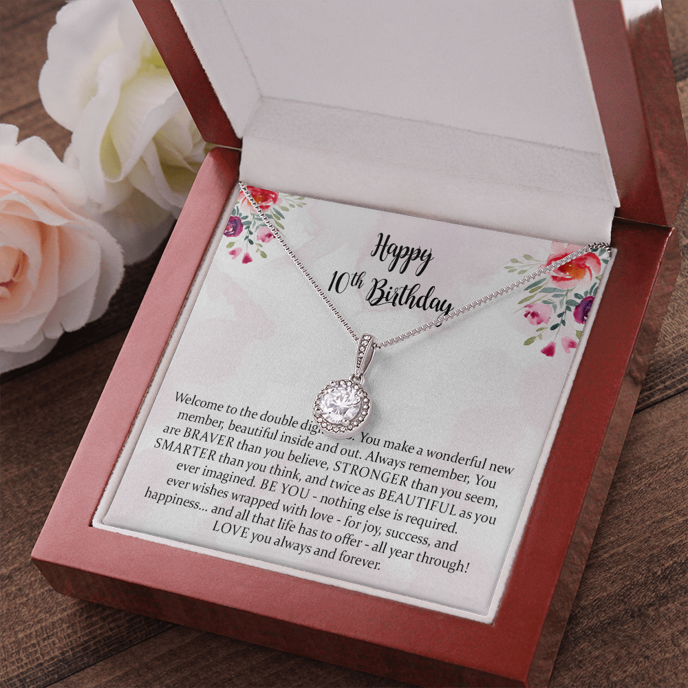 10th Birthday Eternal Hope Necklace Girl, 10th Birthday Necklace Gift For Girl, 10 Year Old Birthday Gift, 10th Birthday Gift Ideas