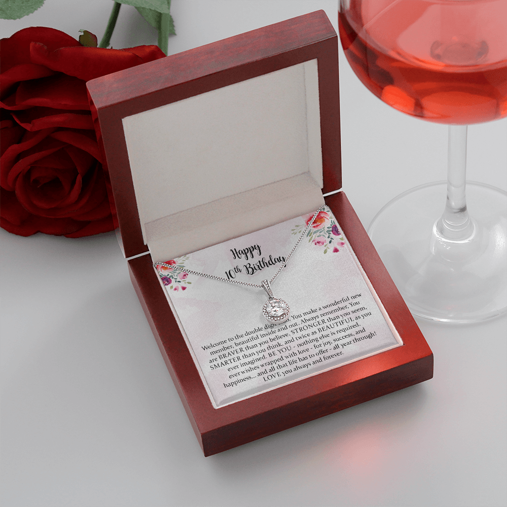 10th Birthday Eternal Hope Necklace Girl, 10th Birthday Necklace Gift For Girl, 10 Year Old Birthday Gift, 10th Birthday Gift Ideas