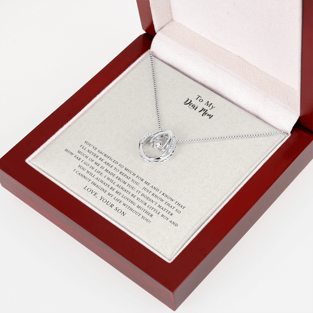 To My Dear Mom, I Can't Imagine My Life Without You, Lucky In Love Necklace