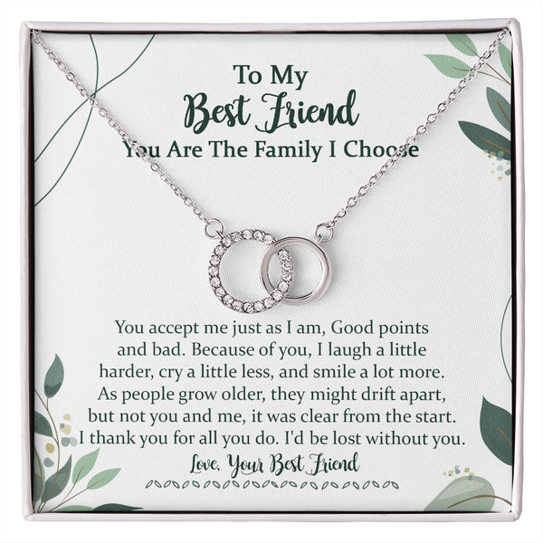 To My Best Friend Perfect Pair Necklace You Accept Me Just As I Am