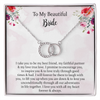 Groom To Bride Gift From Groom On Wedding Day Perfect Pair Necklace Gift,  I Love You With All My Heart Forever & Always.