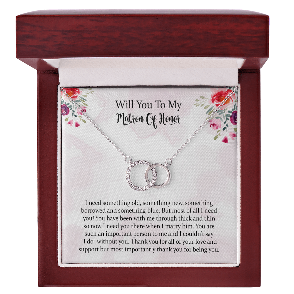 Matron Of Honor Perfect Pair Necklace Gift, Matron Of Honor Proposal, Wedding Day Thank You, Jewelry