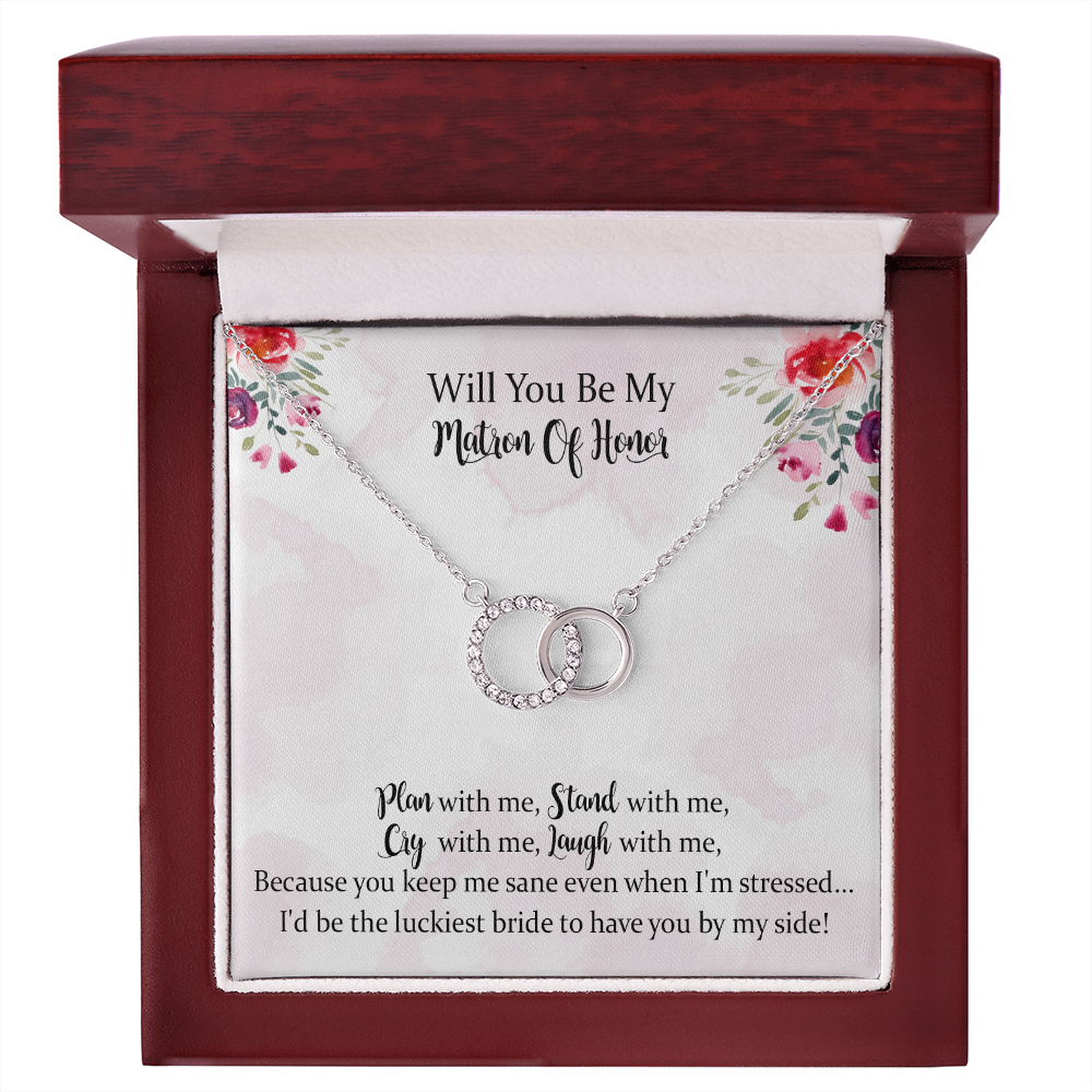 Matron Of Honor Perfect Pair Necklace Gift, Matron Of Honor Proposal, Wedding Day Thank You, Jewelry