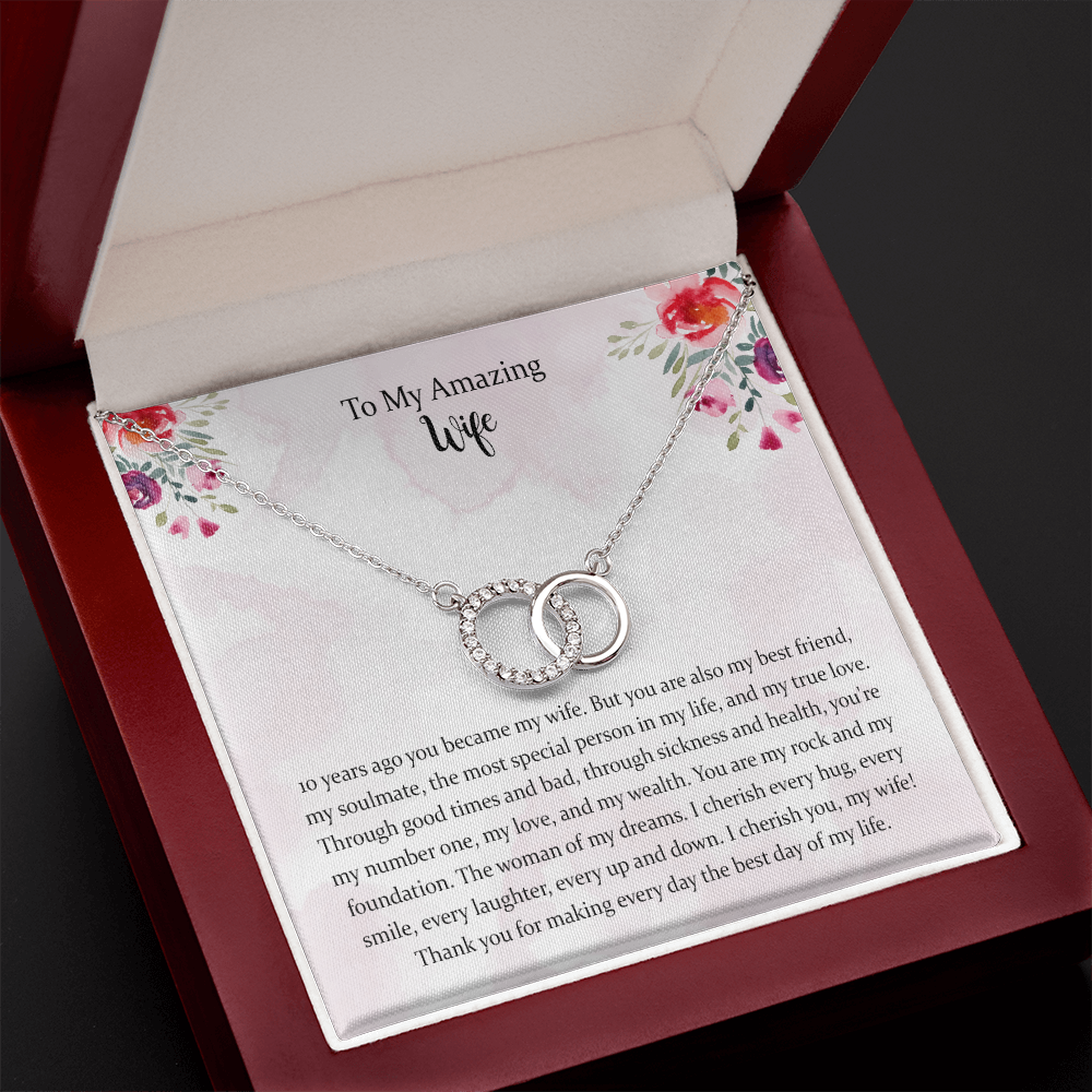 10th Anniversary Perfect Pair Necklace Gift For Wife
