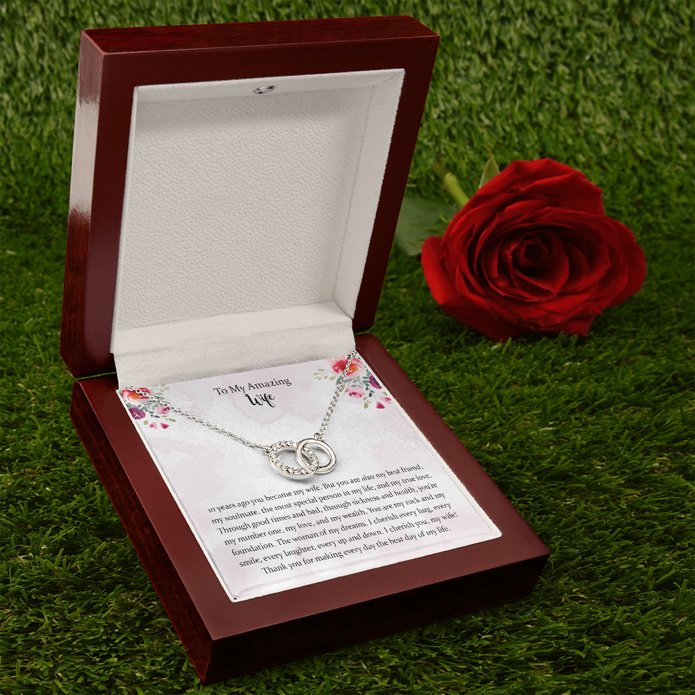 10th Anniversary Perfect Pair Necklace Gift For Wife