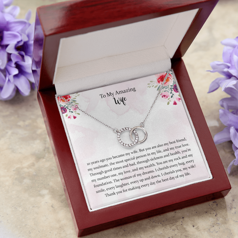 10th Anniversary Perfect Pair Necklace Gift For Wife