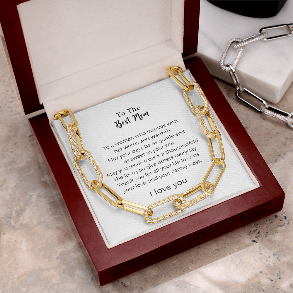To The Best Mom , A Woman Who Inspires, Forever Link Chain For Mom, Mother Gift For Valentine's, Birthday, Anniversary