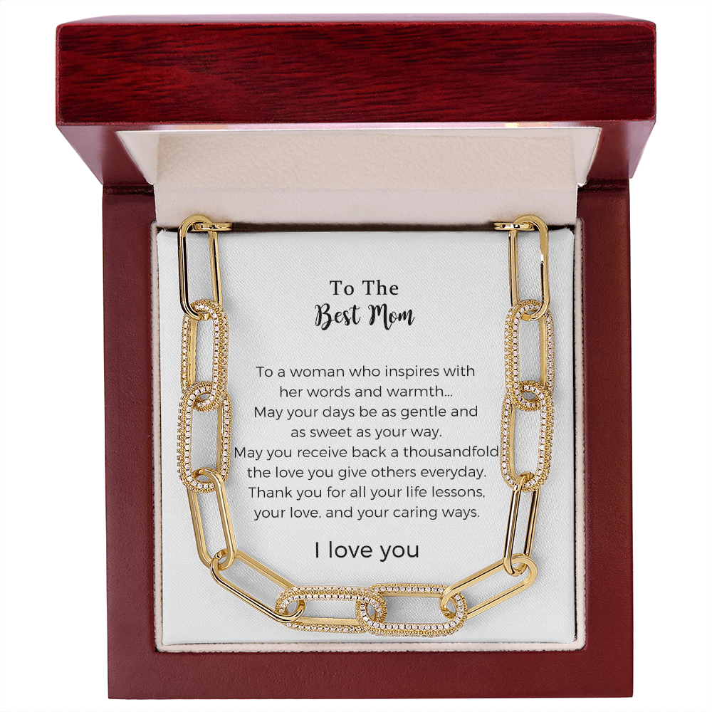 To The Best Mom , A Woman Who Inspires, Forever Link Chain For Mom, Mother Gift For Valentine's, Birthday, Anniversary