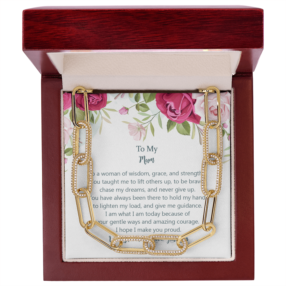 To My Mum, To A Woman Of Wisdom, Forever Linked Necklace For Mom, Mother Gift For Valentine's, Birthday, Anniversary