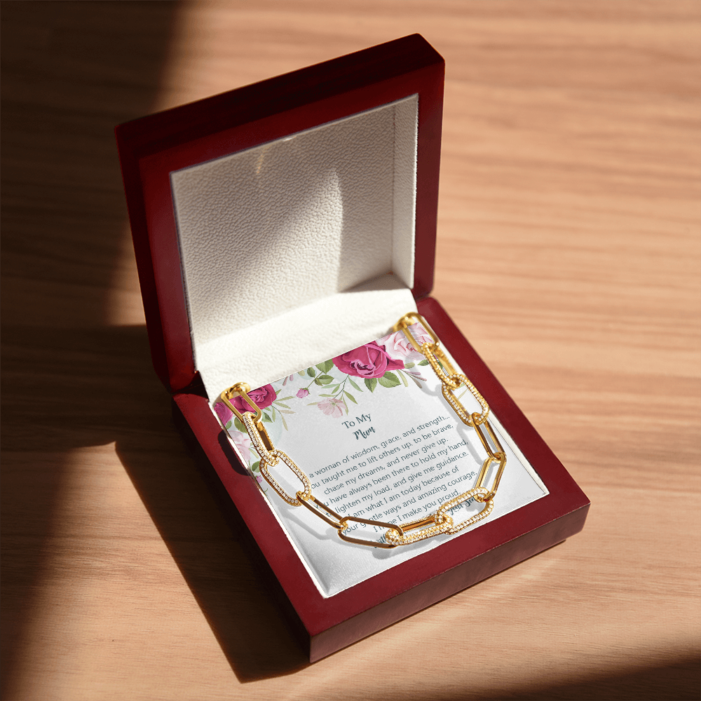 To My Mum, To A Woman Of Wisdom, Forever Linked Necklace For Mom, Mother Gift For Valentine's, Birthday, Anniversary