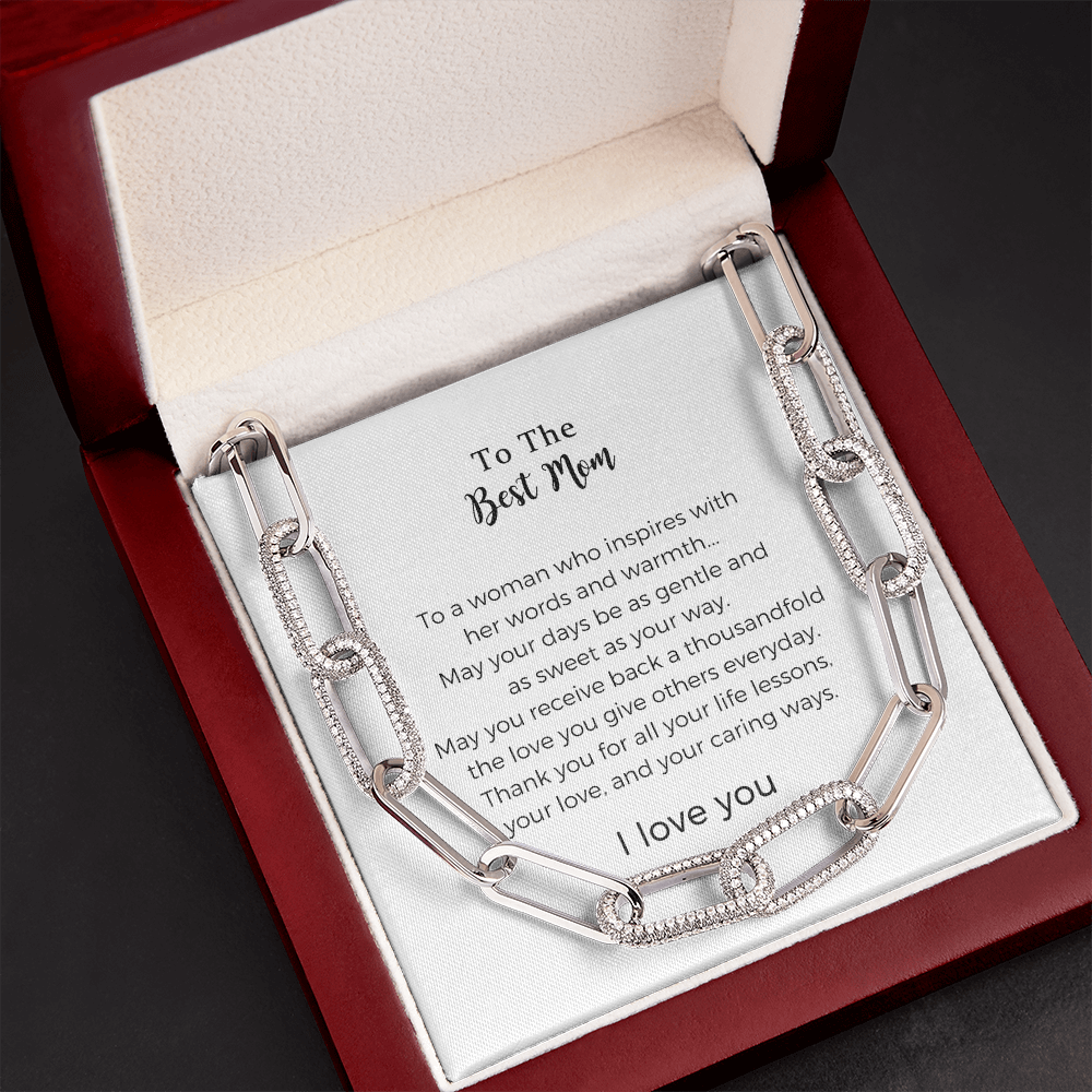 To The Best Mom , A Woman Who Inspires, Forever Link Chain For Mom, Mother Gift For Valentine's, Birthday, Anniversary