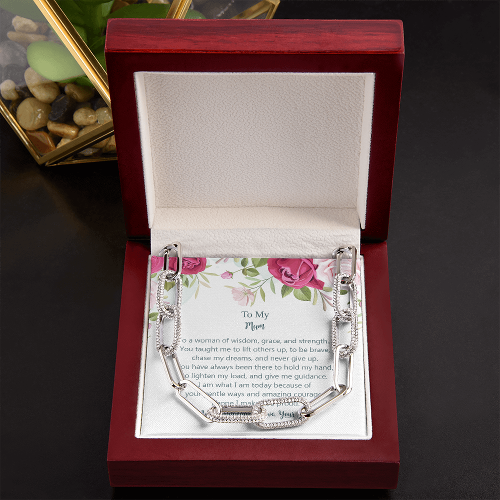 To My Mum, To A Woman Of Wisdom, Forever Linked Necklace For Mom, Mother Gift For Valentine's, Birthday, Anniversary