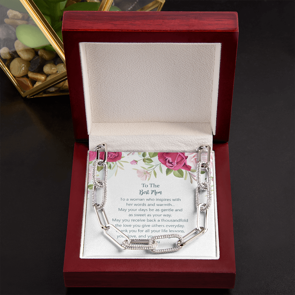 To The Best Mom , A Woman Who Inspires, Forever Link Chain, Mother Gift For Valentine's, Birthday, Anniversary