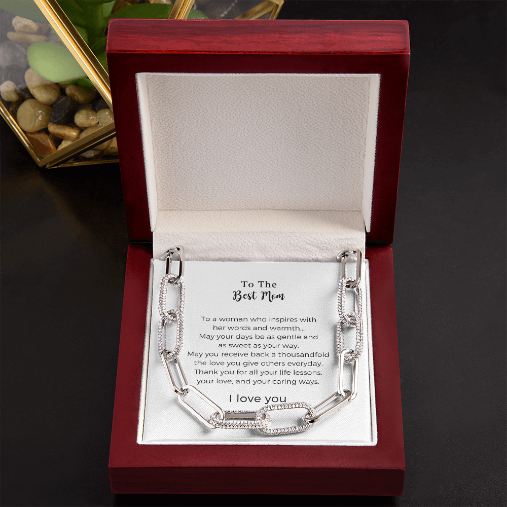 To The Best Mom , A Woman Who Inspires, Forever Link Chain For Mom, Mother Gift For Valentine's, Birthday, Anniversary