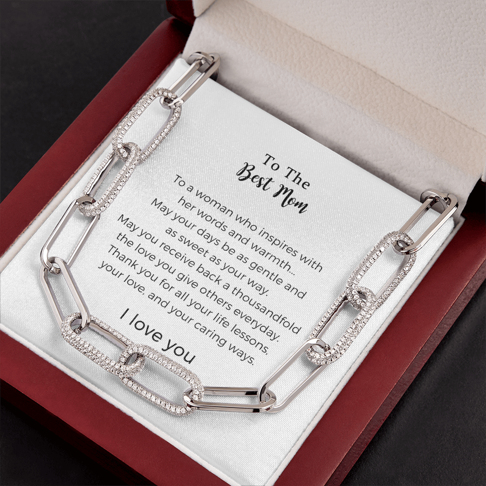 To The Best Mom , A Woman Who Inspires, Forever Link Chain For Mom, Mother Gift For Valentine's, Birthday, Anniversary