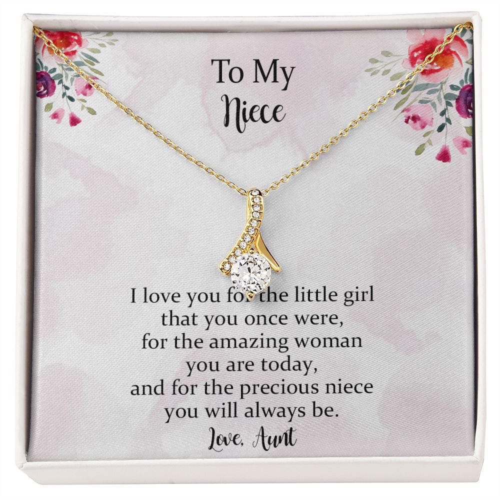 To My Niece Necklace - Gift For Birthday, Christmas, Graduation, Valentines, Wedding