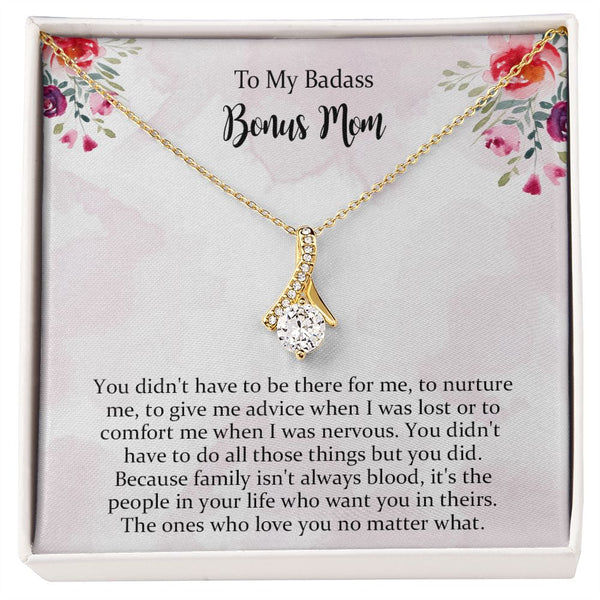 Bonus Mom Necklace  Bonus Mom Gift from Daughter or Son, Step Mom Gif –  ModBean Co.