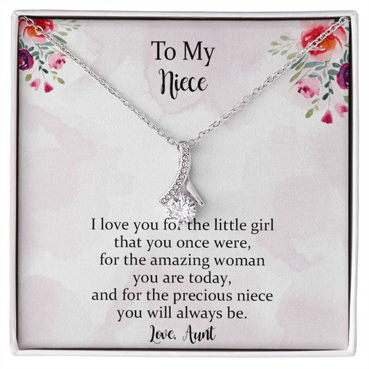 To My Niece Necklace - Gift For Birthday, Christmas, Graduation, Valentines, Wedding