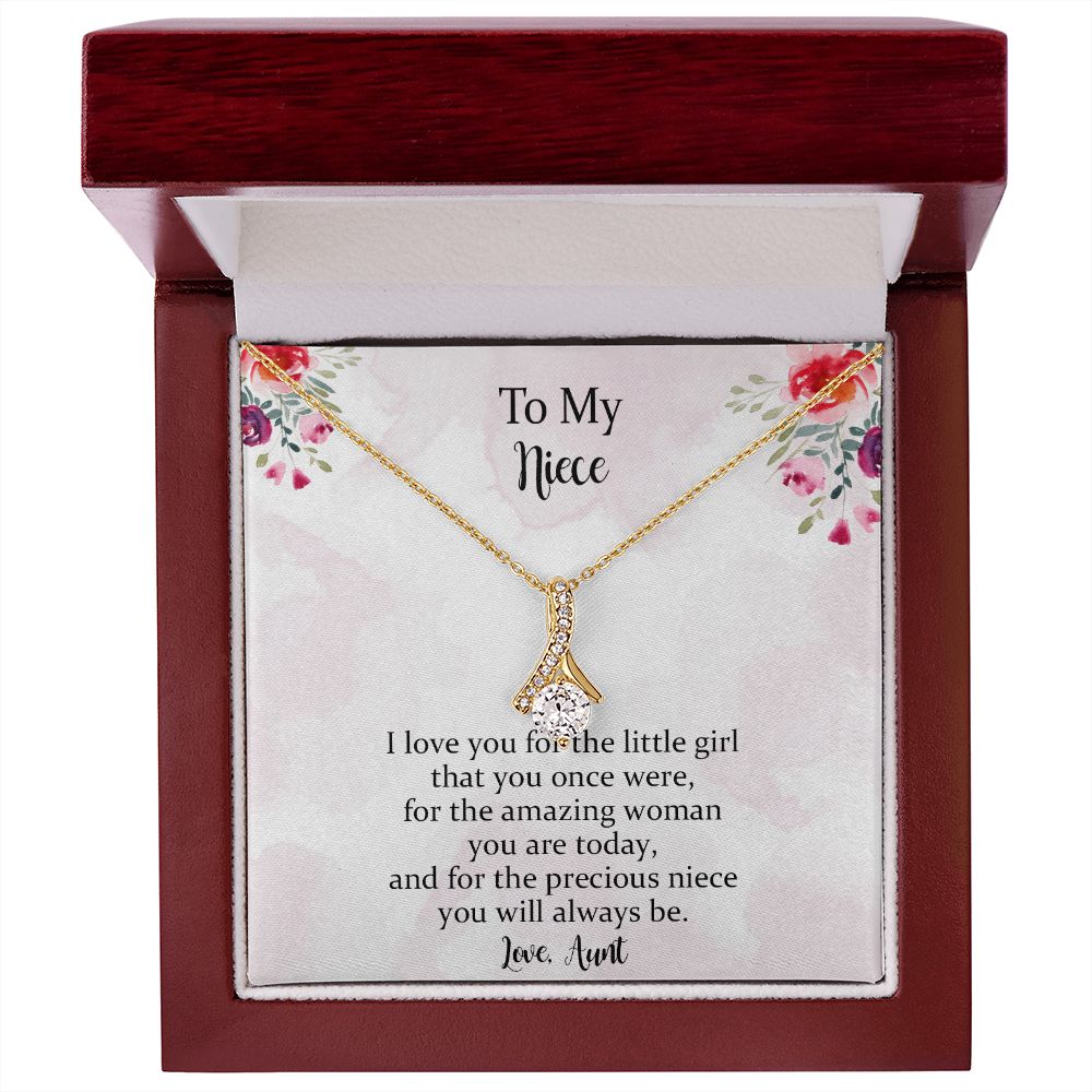To My Niece Necklace - Gift For Birthday, Christmas, Graduation, Valentines, Wedding