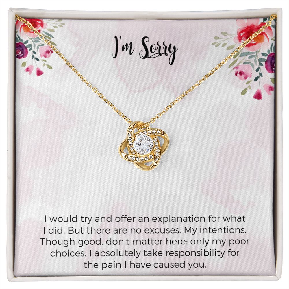 Apology Love Knot Necklace For Friend