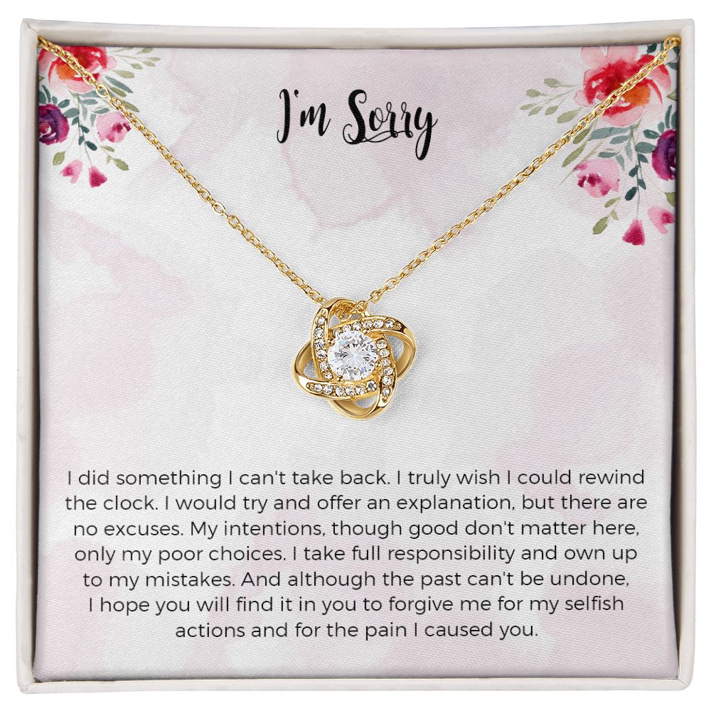 Apology Gift I'm Sorry Gift Love Knot Necklace For Her
