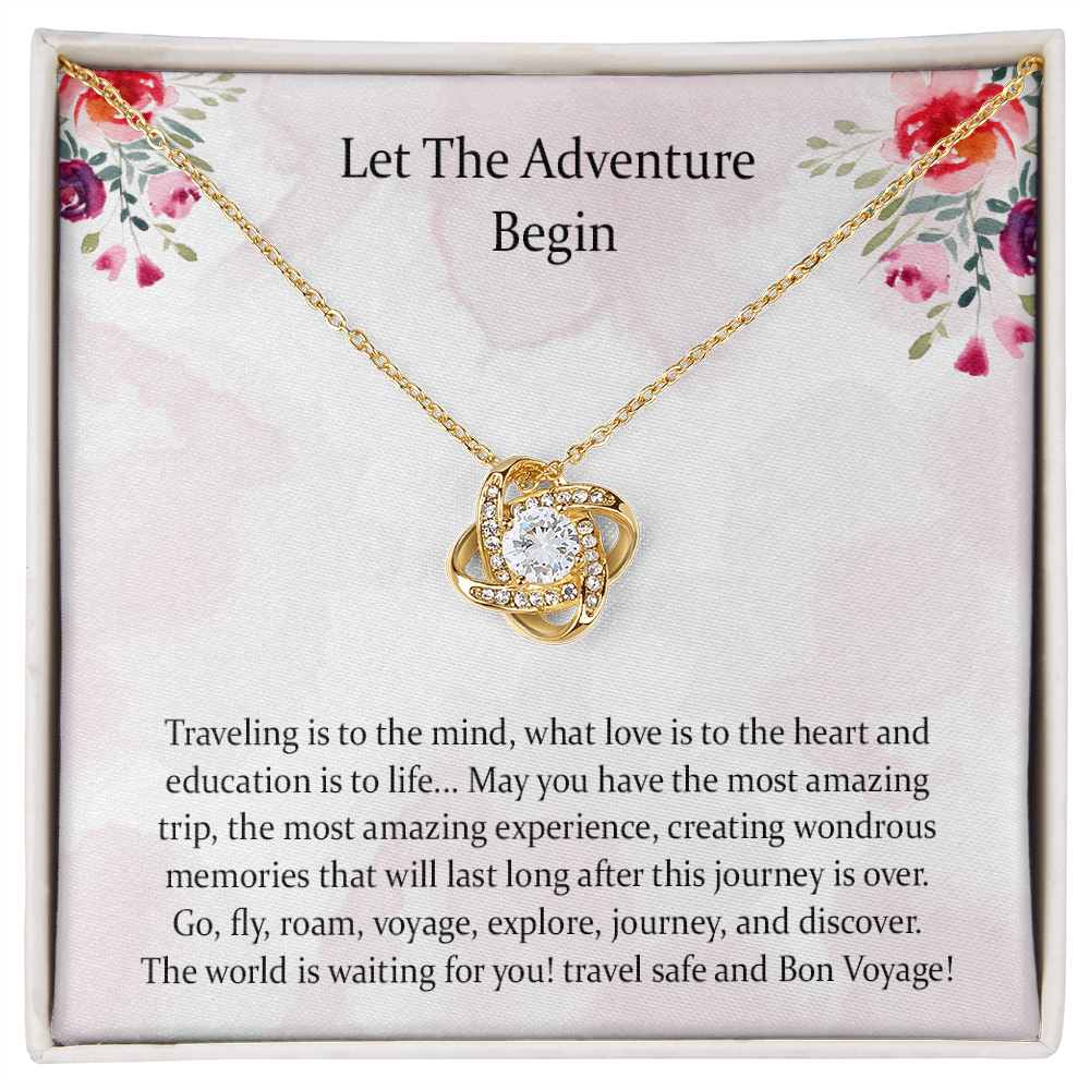 Travel Gifts For Women Love Knot Necklace Gift With Meaningful Message Card