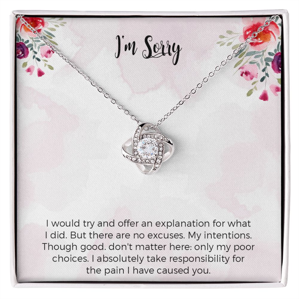 Apology Love Knot Necklace For Friend