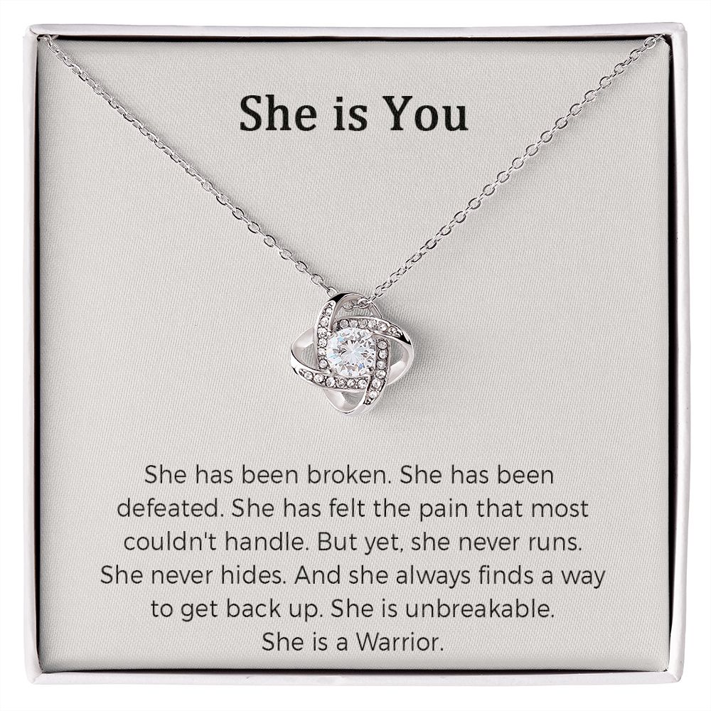 Inspirational Breast Cancer Survivor Warrior Necklace Gifts For Women, Strong Women Encourage Necklace Gifts