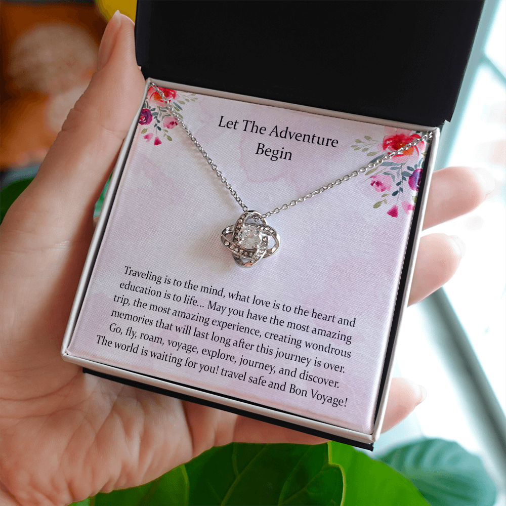 Travel Gifts For Women Love Knot Necklace Gift With Meaningful Message Card