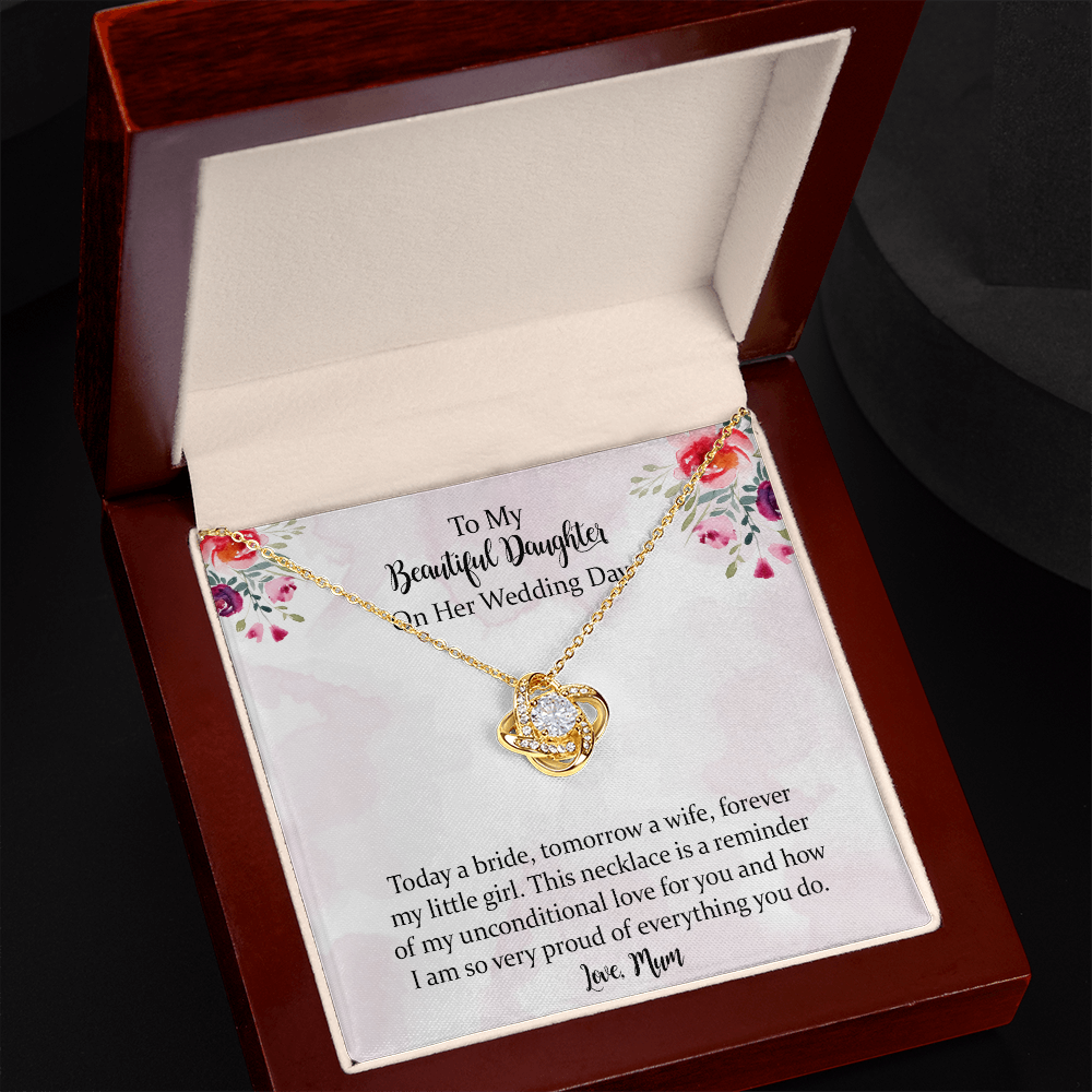 Daughter Bride Wedding Gift From Mum For Daughter, Daughter Wedding Day Gift, Bride Wedding Jewellery Necklace, Gift For Bride From Mum