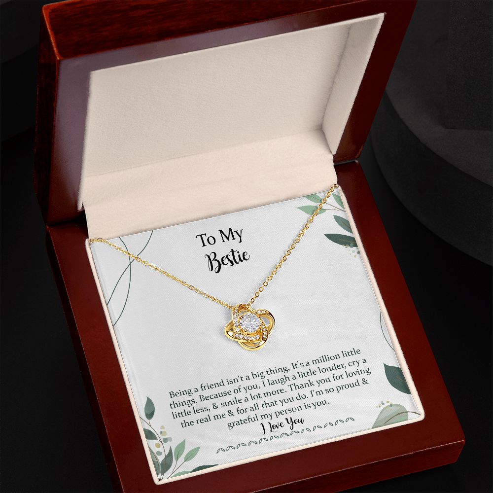 Love Knot, Gift For A Bestie Necklace For Best Friend Birthday Card, Bff Gift For Best Friend Jewelry Bestie Christmas Gift