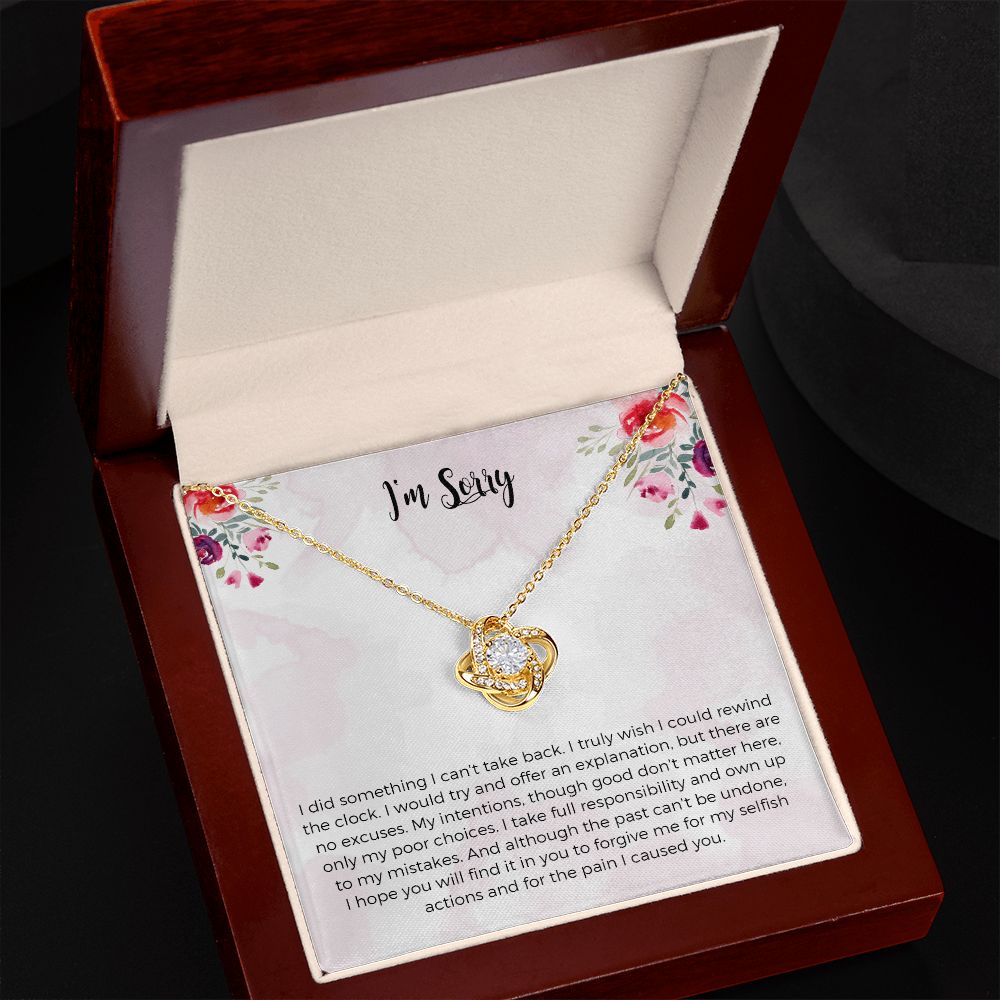Apology Gift I'm Sorry Gift Love Knot Necklace For Her