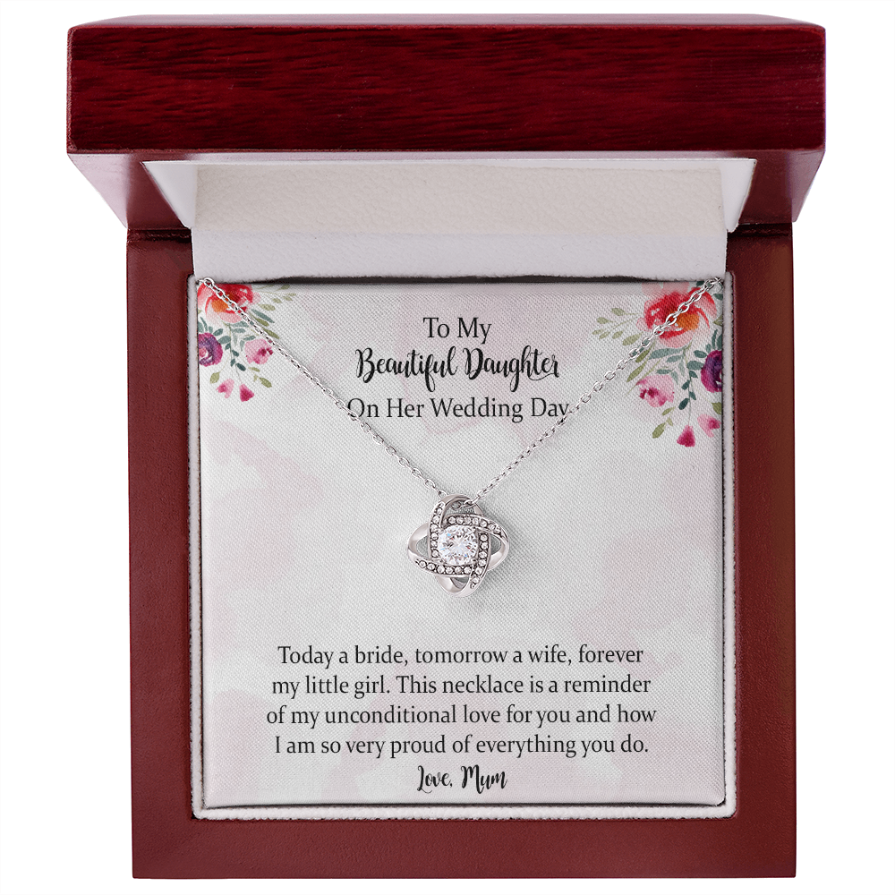 Daughter Bride Wedding Gift From Mum For Daughter, Daughter Wedding Day Gift, Bride Wedding Jewellery Necklace, Gift For Bride From Mum