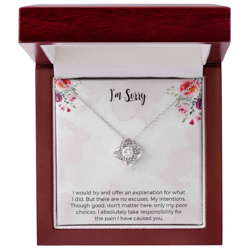 Apology Love Knot Necklace For Friend