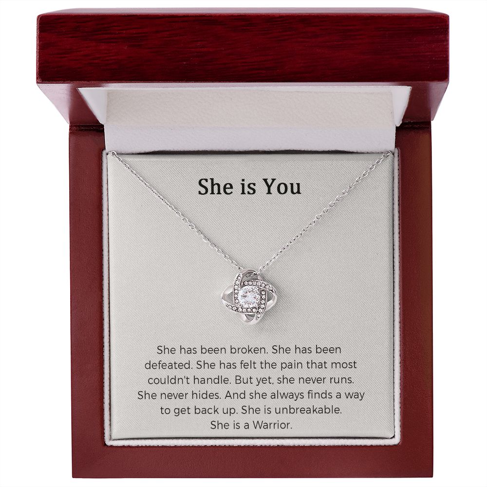 Inspirational Breast Cancer Survivor Warrior Necklace Gifts For Women, Strong Women Encourage Necklace Gifts