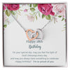 Birthday Gifts for Girls Women Jewelry, Pendant Interlocking Hearts Necklace 28th Birthday Gift for Girls, Daughter, Sister, Friend, Daughter with Message Card and Gift Box